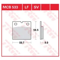 TRW sinterijarrupalat eteen bmw r65 650 1981-1989 ym. (mcb533sv)