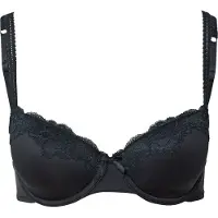 Hunkemoller Secret Lace Padded Underwired Bra - Black - 70 A