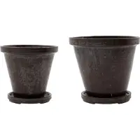 House Doctor Flower ruukku ja aluslautanen 4 osaa Ø 13,5–16 cm