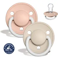 BIBS De Lux Tutit 2-pack Silikoni, Blush Glow/Vanilla Glow