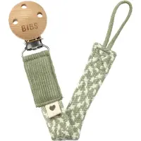 BIBS Pacifier Clip Braided ? Sage/Ivory