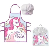 Unicorn Yksisarvinen esiliina- ja hattusetti tytöille - You're Special (Olet erityinen)