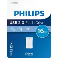 Philips FM16FD85B/00, 16 GB, USB A-tyyppi, 2.0, Suojus, Sininen, Valkoinen