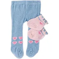 Heless Doll Tights with Socks - Blue 35-46 cm