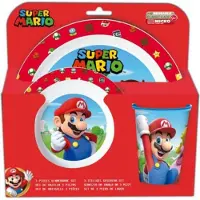 Stor Suuri Super Mario mikroaaltouunin syömissetti lahjapakkaus 3 kpl