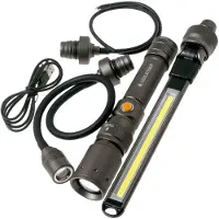 Led Lenser Ledlenser Worker's Friend rechargeable work light with 4 attachments, 280 lumens