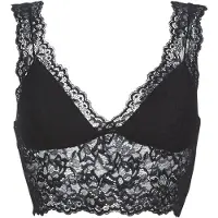 Pieces Pclina Lace Bra Top - Black - XS