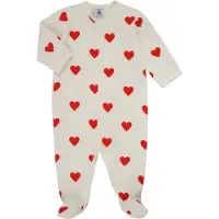 Petit Bateau Sydänkuvioinen Body Kermanvärinen 24 months Valkoinen Sydämet 24 kuukautta Tytöt