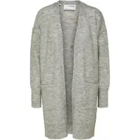 Selected Slwlulu New Ls Knit Long Cardigan B Noos - Grey - XS