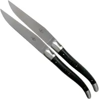 Laguiole , LAT22MINEB, 2-piece steak knife set matte, Ebony wood