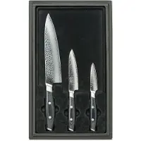 Yaxell Tsuchimon 36754, 3-piece knife set chef's knife, utility knife and peeling knife