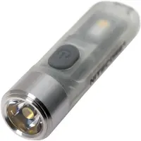 Nitecore TIKI Glow In The Dark rechargeable keychain flashlight, 300 lumens, blue