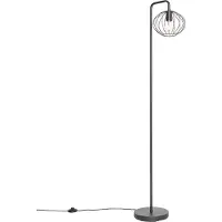 QAZQA Teollinen lattiavalaisin musta 23 cm - Margarita