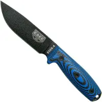 ESEE Model 4 Black Blade 3D Blue-Black G10 survival knife 4PB-008 black sheath + belt clip