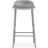 Normann Copenhagen Form baarituoli metallijalat 75 cm harmaa