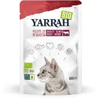 Yarrah 14x85g Fillets in Sauce luomunauta Bio -kissanruoka
