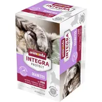 Animonda Integra 12x100g lajitelma: siipikarja & nauta Protect Adult Diabetes -kissanruoka