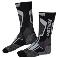 FASTWAY Uni 201 keskipitkä Sukat Musta/Harmaa unisex, size 47-49