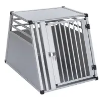 Zooplus Exclusive AluRide-autokuljetuslaatikko L 65 x S 92 x K 65 cm (M-koko) koiralle