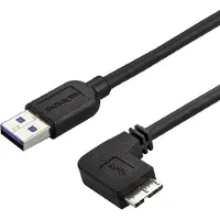StarTech.com USB3AU2MRS USB-A – Micro USB USB 3.2 Gen 1 -kaapeli, suorakulmainen, 2 m, musta