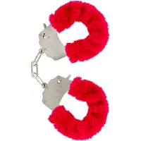 ToyJoy KÄSIRAUDAT "FURRY FUN" Punainen