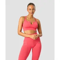 ICANIWILL Ribbed Define Seamless Strappy Bra Coral Red Xs