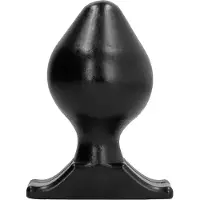 All Black Vinyl Anal Plug 16,5 cm