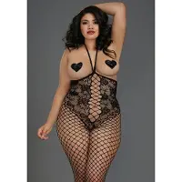 Dreamgirl kokovartalosukat Queen Size Open-Cup Bodystocking