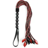 Sportsheets Saffron Punottu Flogger-piiska 78 cm - Mixed colours