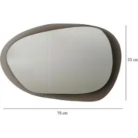 Mioli Decor Elegantti Pronssinvärinen Seinäpeili, 75 X 55 Cm, 100 % Karkaistua Lasia, 2 Cm Paksu | Valmiiksi Koottu, Moderni Muotoilu