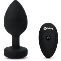 B-Vibe VIBRATING JEWEL PLUG XXL - BLACK