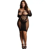 Shots Tanya - Pitkähihainen seksimekko, Plus Size