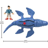 Imaginext Jurassic World Camp Cretaceous Mosasaurus & Kenji -figuurisetti