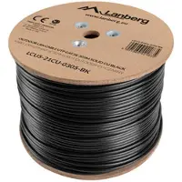 Lanberg LCU5-21CU-0305-BK, 305 m, Cat5e, U/UTP (UTP), Musta
