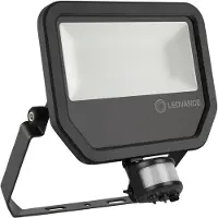 Ledvance LED Valonheitin Sensor GEN 3 Musta 50W 6000lm 100D - 840 Kylmä Valkoinen | IP65 - Liike- ja valotunnistin - Symmetrinen - Korvaa 100W | Vedenkestävä