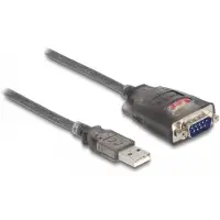 DeLOCK – Adapter USB 2.0 Type-A to 1 x Serial RS-232 D-Sub 9 pin male with nuts with 3 x LED 1 m (61400)