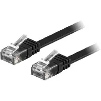 Deltaco patch cable - 1.5 m - black - Musta - 1 meter