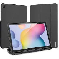 DUX Samsung Galaxy Tab S6 Lite 2020/2022/2024 Domo Tri-Fold Smart Lompakkokotelo - Musta