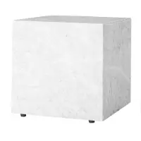 Audo Copenhagen Plinth pöytä, kuutio, valkoinen Carrara marmori