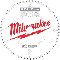 Milwaukee Katkaisuterä puulle 4932471320; 254x30x3,0 mm; Z60; -5°