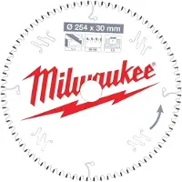 Milwaukee Katkaisuterä puulle 4932471318; 254x30x3,0 mm; Z80; -5°