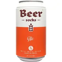 Luckies Of London Beer Socks Lager - Yellow - ONE SIZE