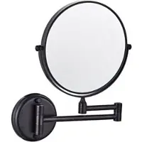 Uniq Wall Mirror with 10x Magnification in Black