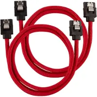 Corsair Premium Sleeved SATA 6Gbps -kaapelisarja, 60cm, punainen/musta