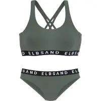 Elbsand Bikini khaki / musta / valkoinen