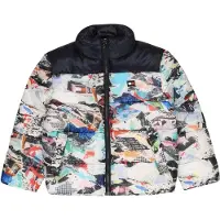 Tommy Hilfiger Pehmustettu takki - Rwb-kollaasi Ottomaanit - Whi - - 3 v (98) - Pehmustetut takit