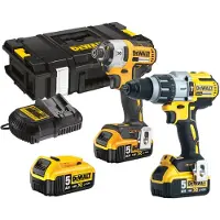 DeWalt Työkalusarja DCK276P3; (DCD996 + DCF887); 18 V; 3x5,0 Ah akku