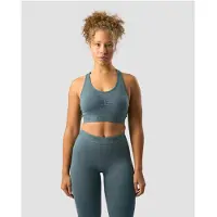 ICANIWILL Define Seamless Logo Scrunch Sports Bra Jungle Green Xs