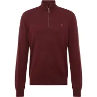 Ralph Lauren for man. 710876756008 Burgundy woollen jumper with short zip (XXL), Casual, Maroon, Long sleeve