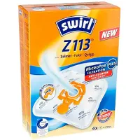 Swirl – Swirl Z113 EcoPor vacuum cleaner bags with anti-allergic filter, 4 pieces, white, with Dirtlock closure (197828)